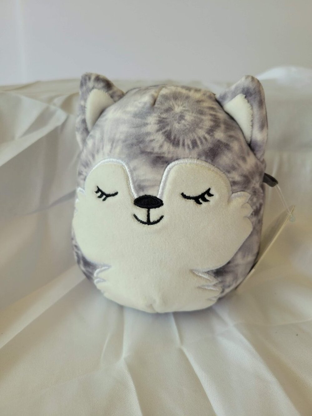 Squishmallow Heidi the Husky Gray Tie Dye Plush 5" Kellytoy NWT